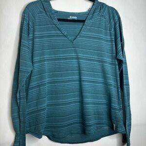 Columbia Women's Teal Striped Pullover